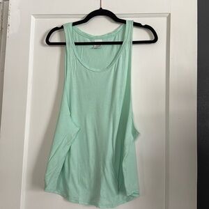 Victoria’s Secret PINK, cutoff muscle tank top, L, teal blue green, retro